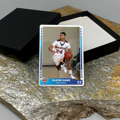 Personalized Basketball Trading Card (Blue)