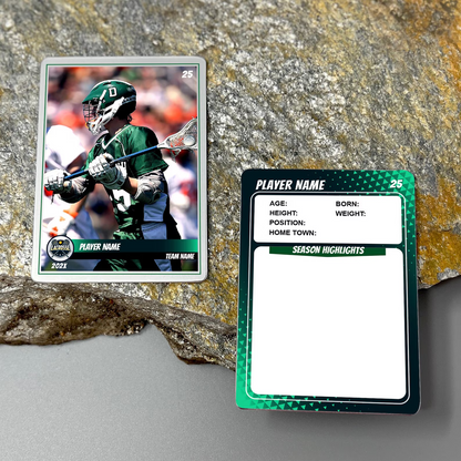 Personalized Lacrosse Trading Card