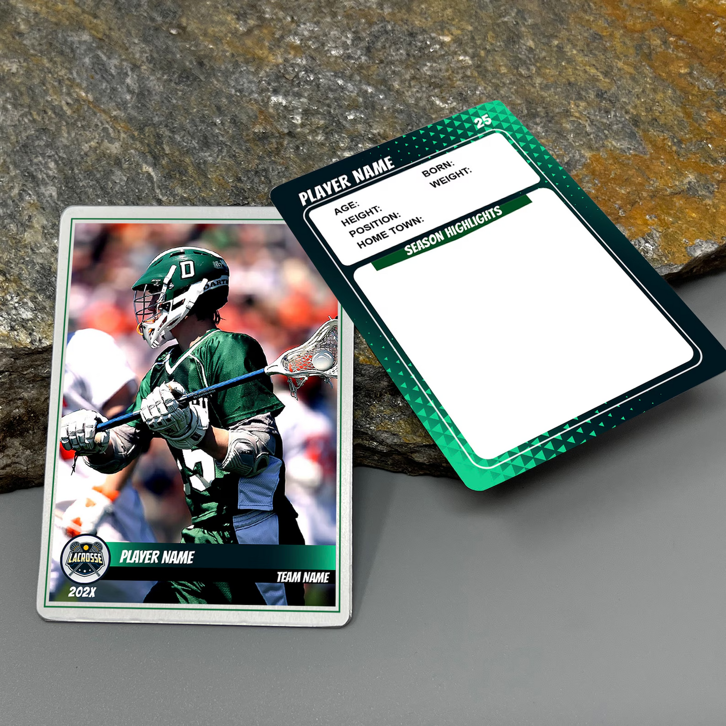 Personalized Lacrosse Trading Card