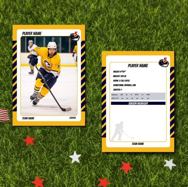 Personalized Ice Hockey Trading Card